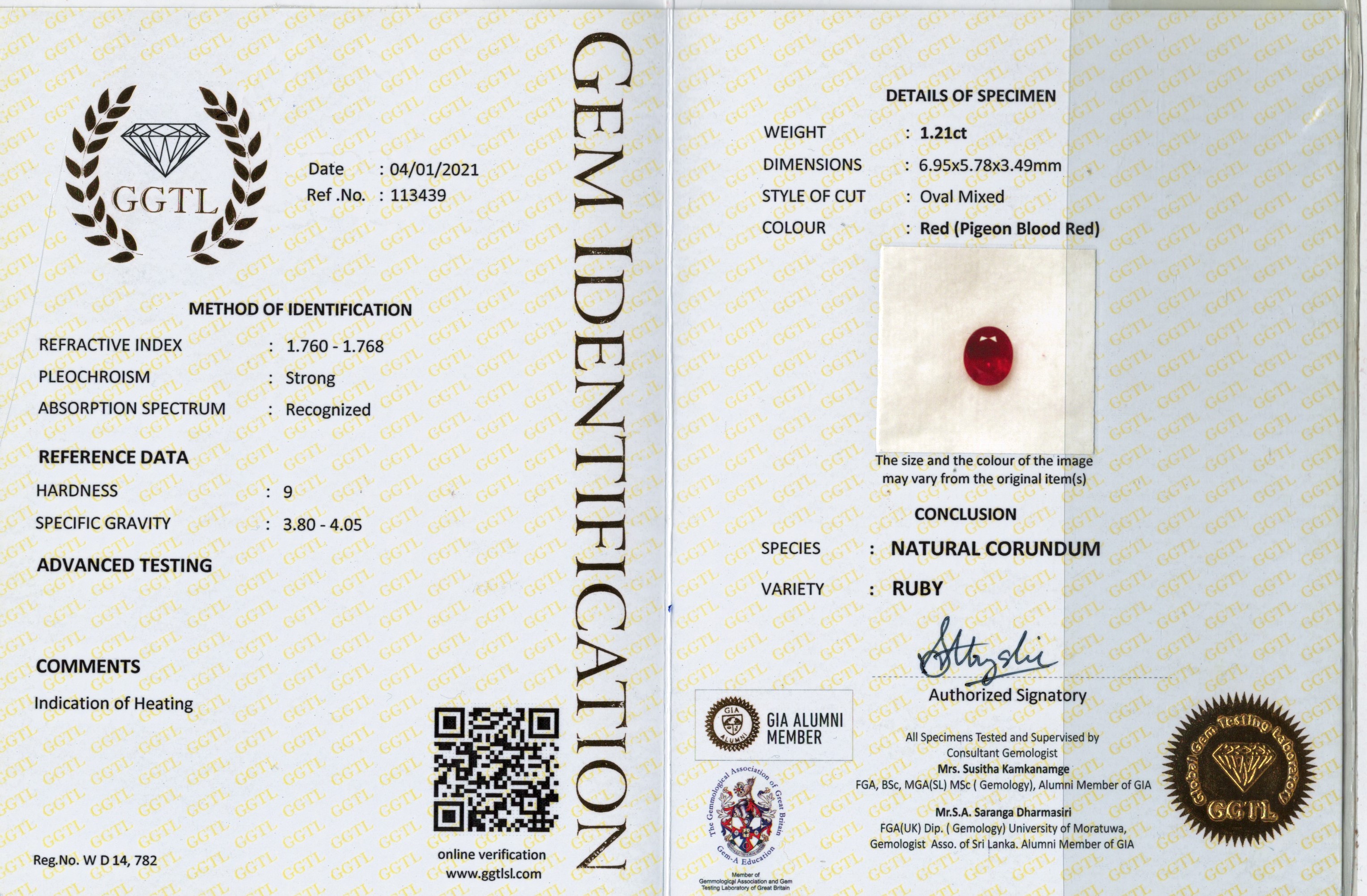 1 Ruby 1.21 Carats