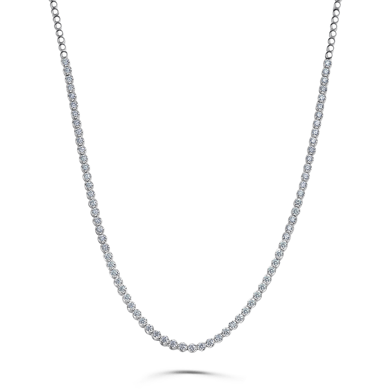 Solitaire Row Diamond Necklace