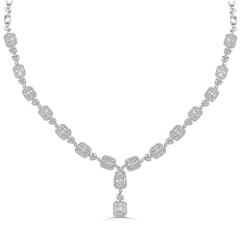 White Gold Diamond Necklace (SOLD)
