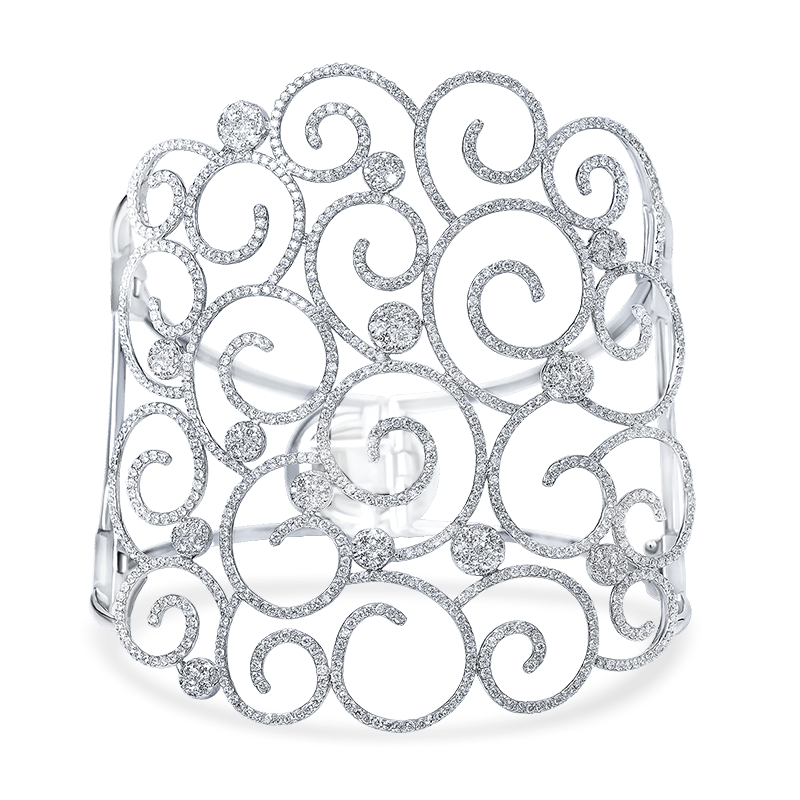 White Gold Diamond Bangle