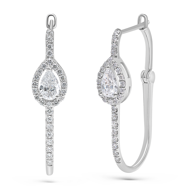 Pear Shaped Diamond Earrings