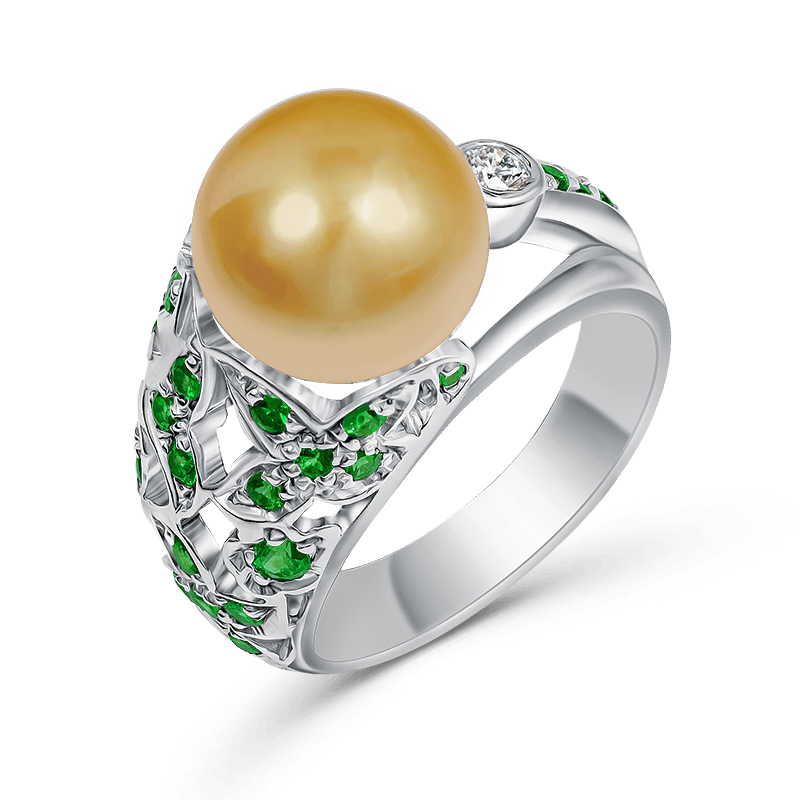 White Gold Pearl Ring