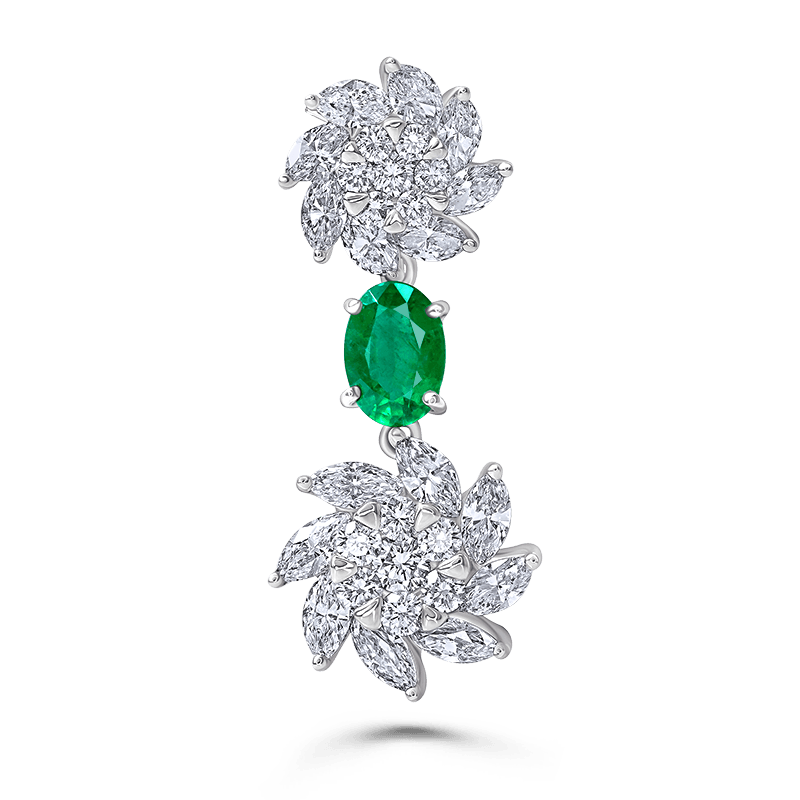 White Gold Emerald Pendant