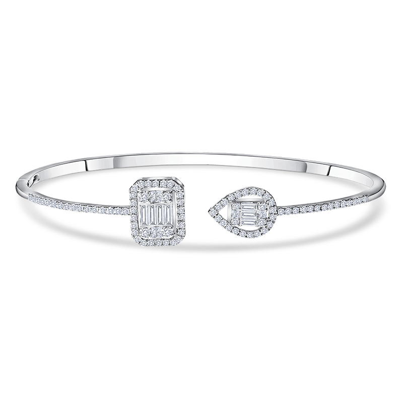 White Gold Diamond Bangle