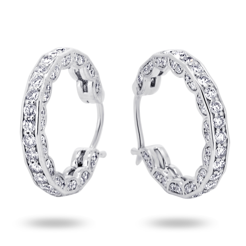 White Gold Diamond Earrings