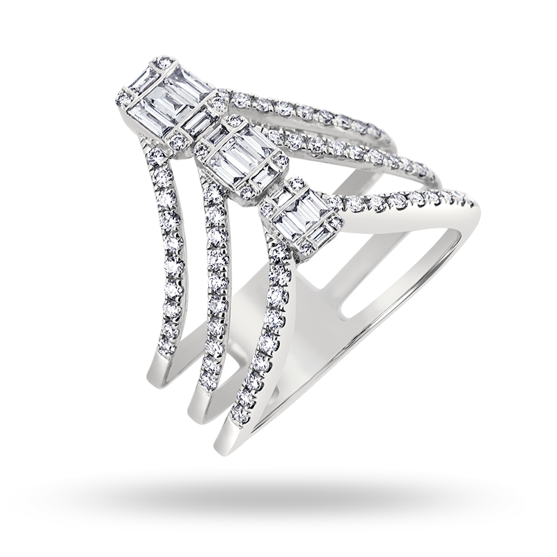 Illusion set white gold Diamond Ring