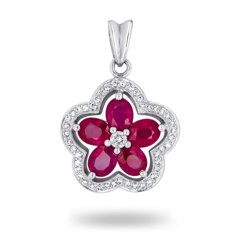 Ruby and Diamond Pendant