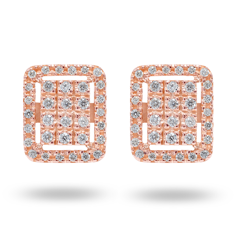 Rose Gold Diamond Earrings