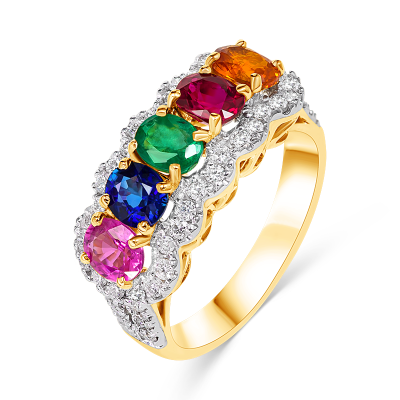 Sapphire and Emerald Ring