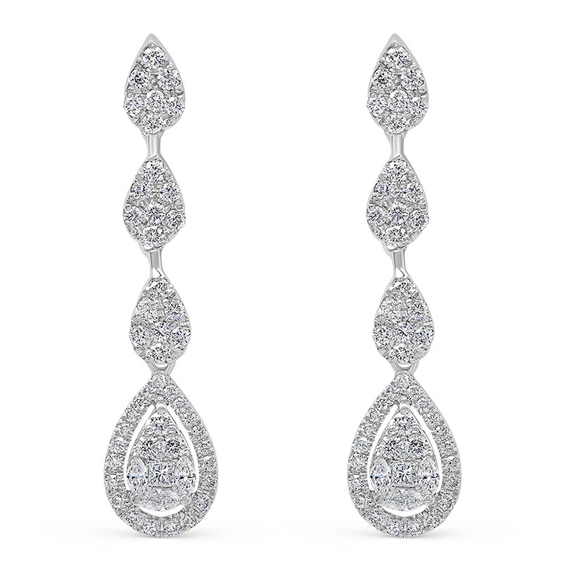 White Gold Diamond Earrings