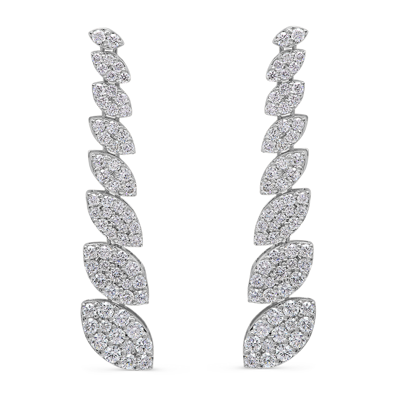Pave set Diamond Earrings