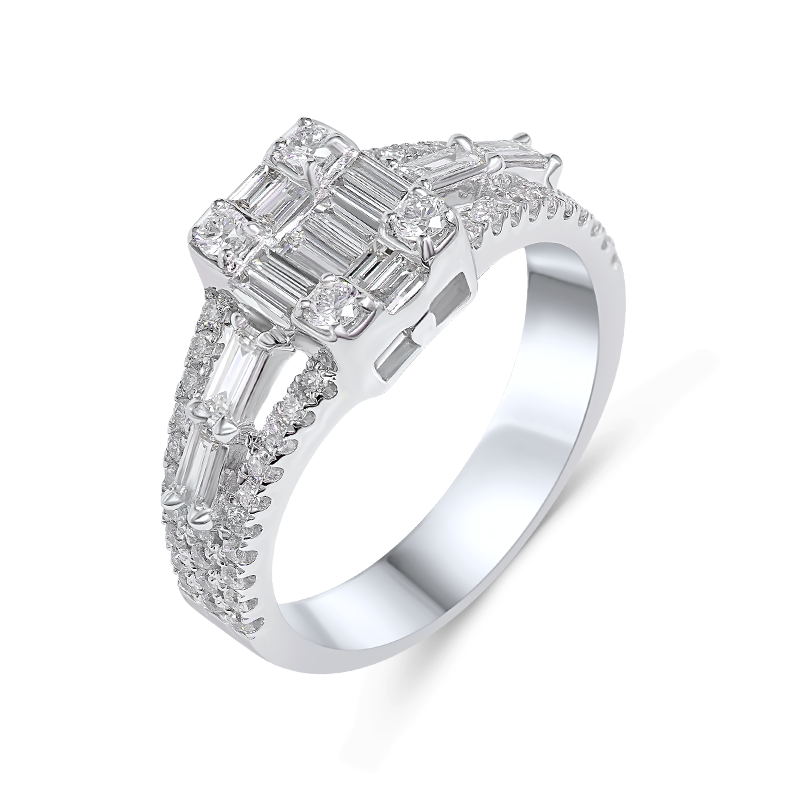 Illusion set white gold Diamond Ring