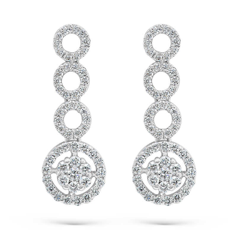 White Gold Diamond Earrings