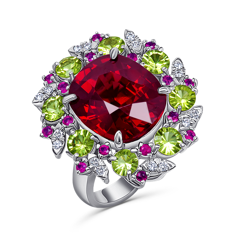 Garnet Cocktail Ring