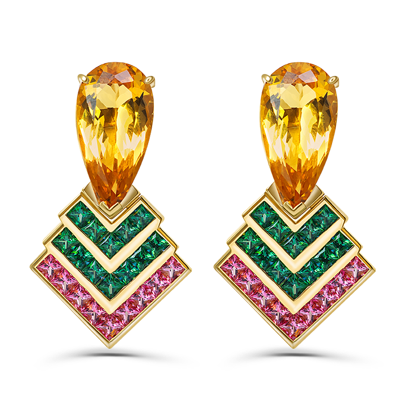 Yellow Beryl Earrings