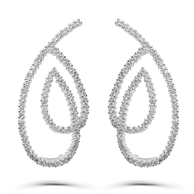 White Gold Diamond Earrings