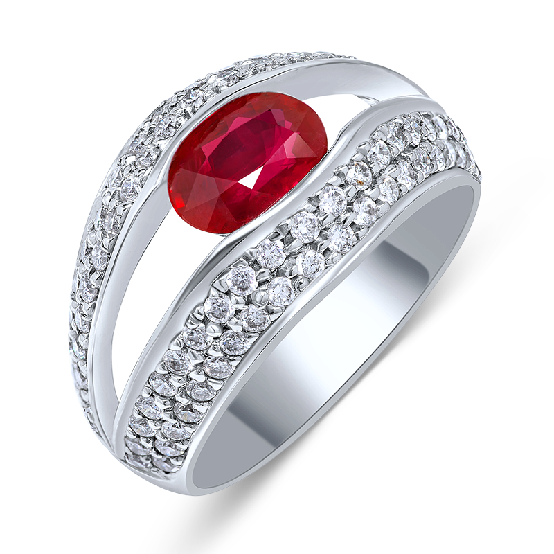 White Gold Ruby Ring