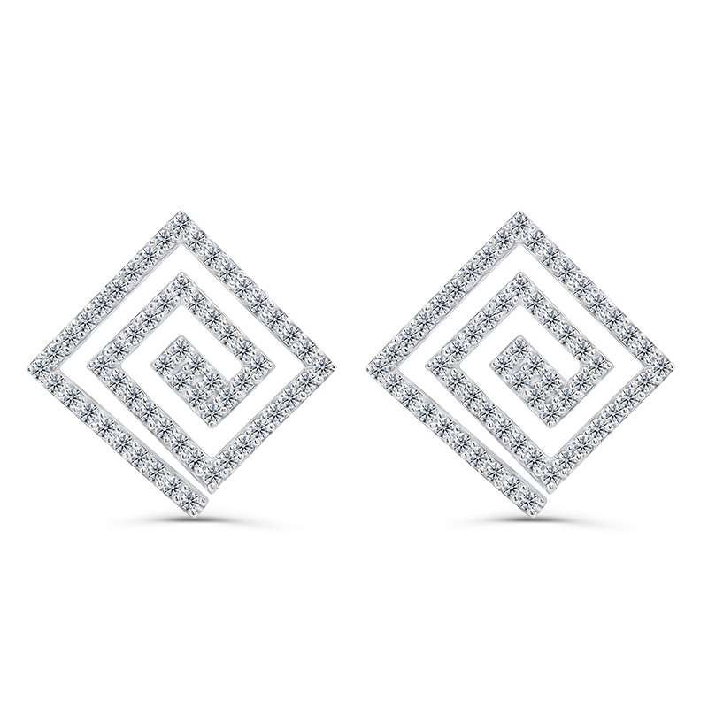 White Gold Diamond Earrings