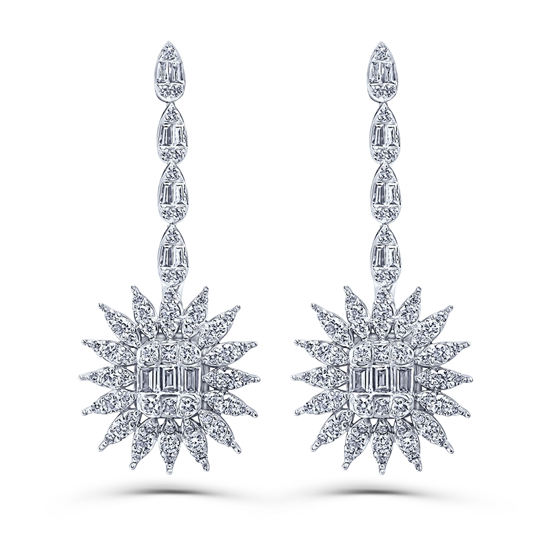Illusion set Diamond Earrings